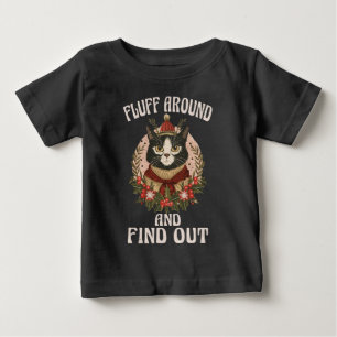 Camiseta De Bebé Ropa De Invierno De Gato Y Desenterrar Pun Vintage