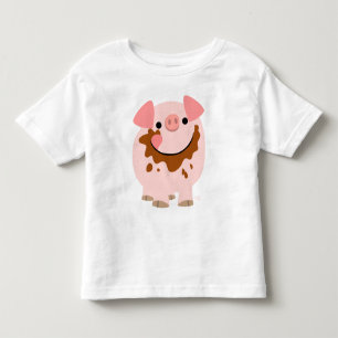Camiseta De Bebé Ropa de los niños del cerdo del chocolate del