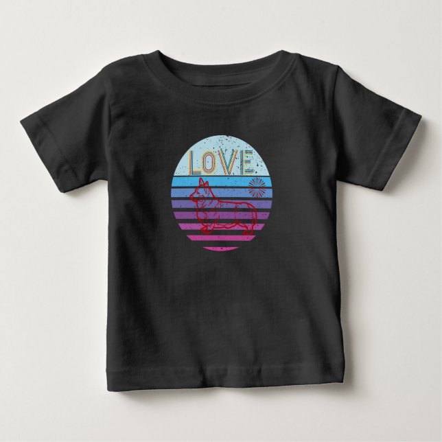 Camiseta De Bebé Ropa de mujeres y niños rayada de verano retro (Anverso)