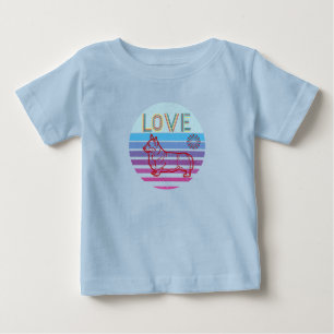 Camiseta De Bebé Ropa de mujeres y niños rayada de verano retro