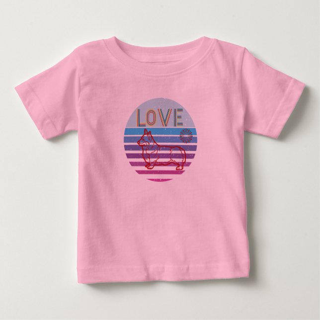 Camiseta De Bebé Ropa de mujeres y niños rayada de verano retro (Anverso)