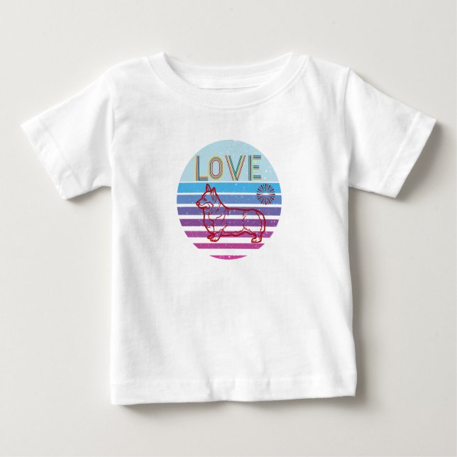 Camiseta De Bebé Ropa de mujeres y niños rayada de verano retro (Anverso)