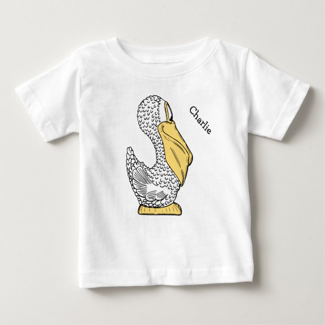 Camiseta De Bebé Ropa de nombre de aduana para Ilustraciones animal (Anverso)