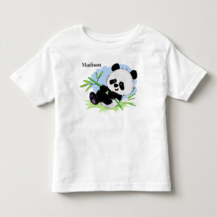 Camiseta De Bebé Ropa de nombre de costumbre de Cute Panda