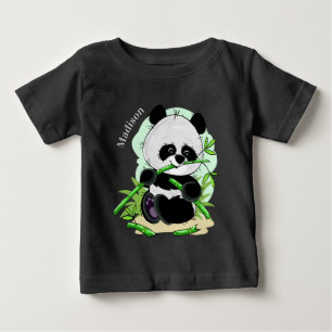 Camiseta De Bebé Ropa de nombre de costumbre de Cute Panda