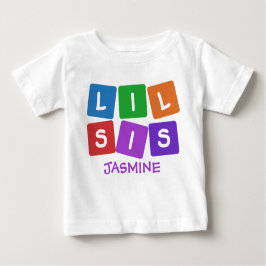 Camiseta De Bebé Ropa de NOMBRE PERSONALIZADO de Little Sis