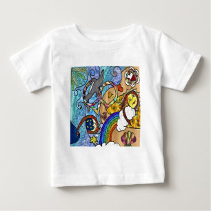 Camiseta De Bebé Ropa de regalos psicodélicos retro de los 60 en la