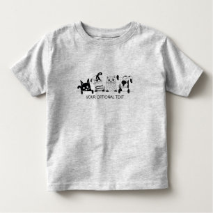 Camiseta De Bebé Ropa de texto personalizado de gatos y perros
