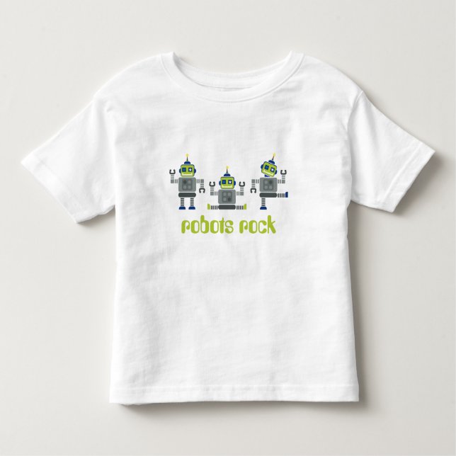 Camiseta De Bebé ROPA DE TORNILLO :: robots x 3 (Anverso)