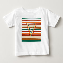Camiseta De Bebé Ropa de verano retro a rayas para mujeres y niños