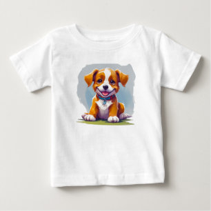 Camiseta De Bebé Ropa diaria de perro kawaii de dibujos animados li