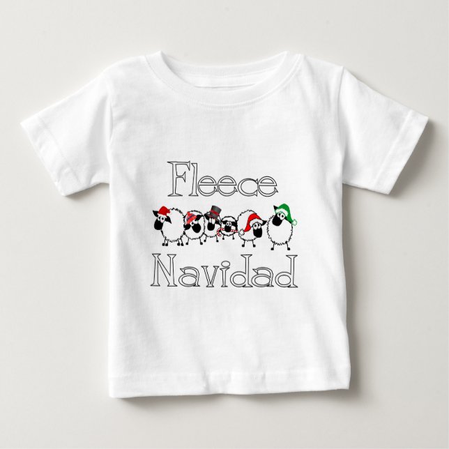 Camiseta De Bebé Ropa divertida del navidad de Navidad del paño (Anverso)