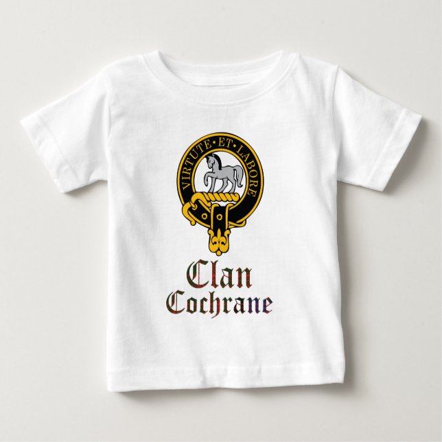 Camiseta De Bebé Ropa escocesa del nombre del clan del tartán del (Anverso)