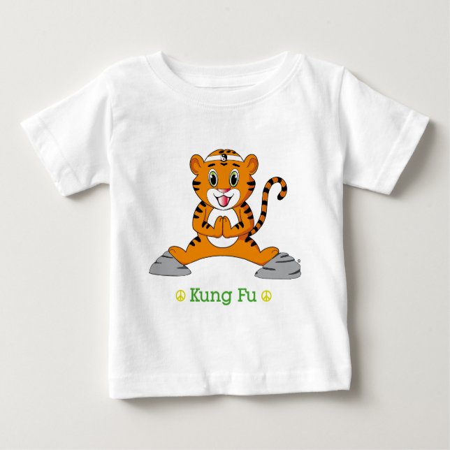 Camiseta De Bebé Ropa Kung Fu Tiger™ (Anverso)