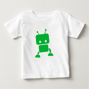 Camiseta De Bebé Ropa verde del bebé del robot del bebé