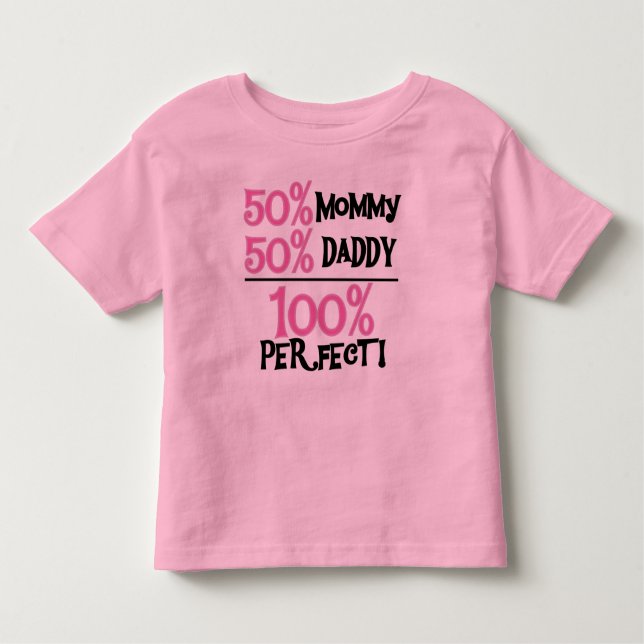 Camiseta De Bebé Rosa 100 Perfecto (Anverso)