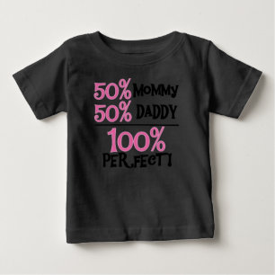 Camiseta De Bebé Rosa 100 Perfecto