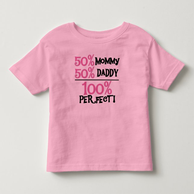 Camiseta De Bebé Rosa 100 Perfecto (Anverso)