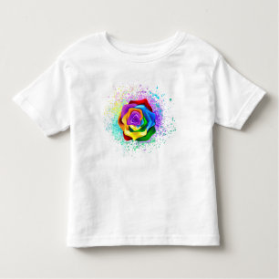 Camiseta De Bebé Rosa arcoiris colorido