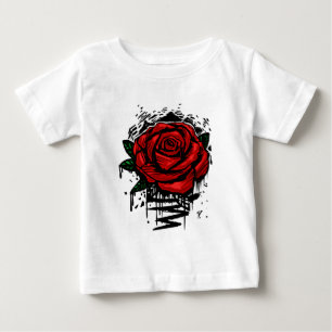 Camiseta De Bebé Rosa Áspera