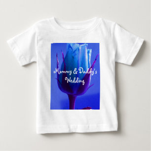 Camiseta De Bebé Rosa azul delgado