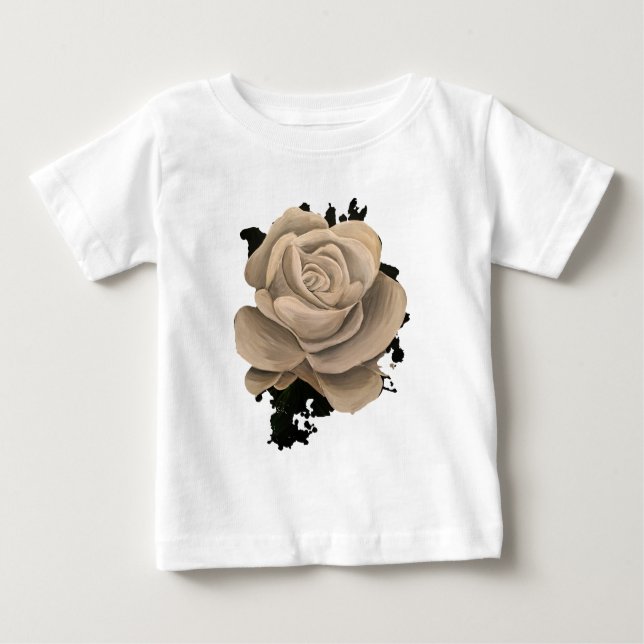 Camiseta De Bebé Rosa blanca (Anverso)