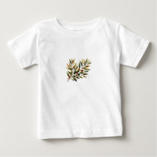 Camiseta De Bebé rosa de aceitunas para niños
