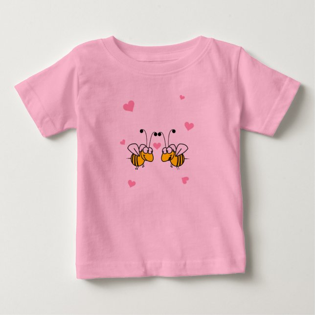 Camiseta de bebé rosa de Bee Mine (Anverso)