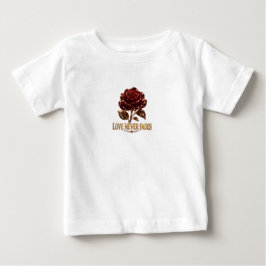 Camiseta De Bebé Rosa de Cristal Rubí - El Amor Nunca se Desvanece