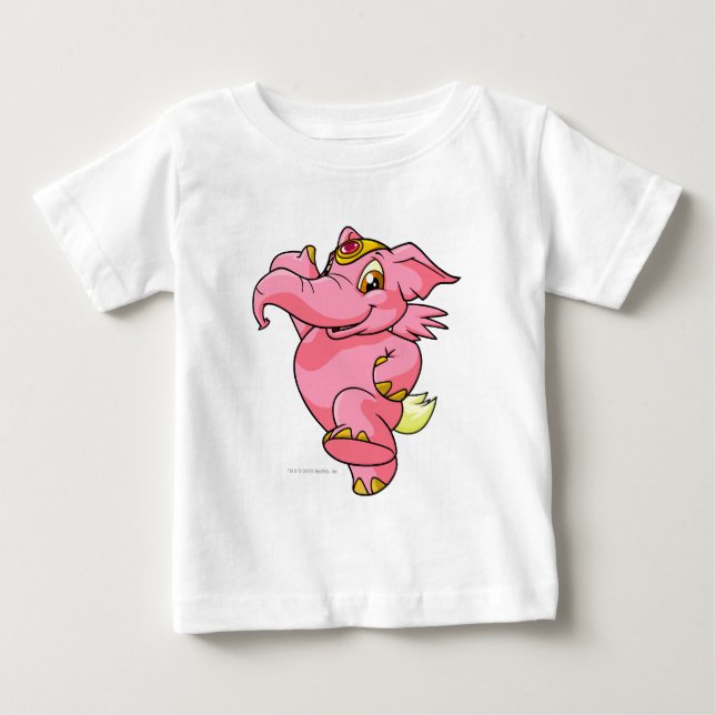 Camiseta De Bebé Rosa de Elephante (Anverso)