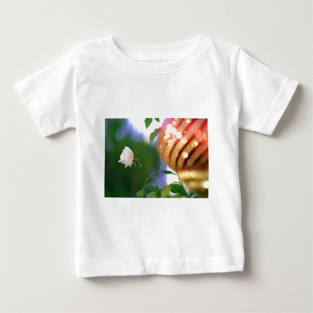 Camiseta De Bebé Rosa de Navidades blancos (Anverso)