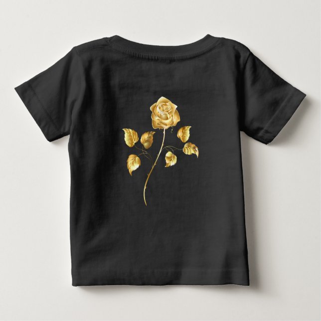 Camiseta De Bebé Rosa de oro (rosa de oro) (Reverso)