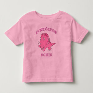 Camiseta De Bebé Rosa de roca de los dinosaurios