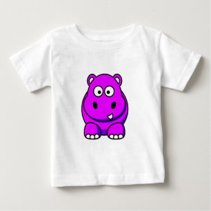 Camiseta De Bebé Rosa del hipopótamo