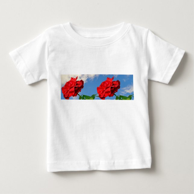 Camiseta De Bebé Rosa Don Juan con cielo azul (Anverso)