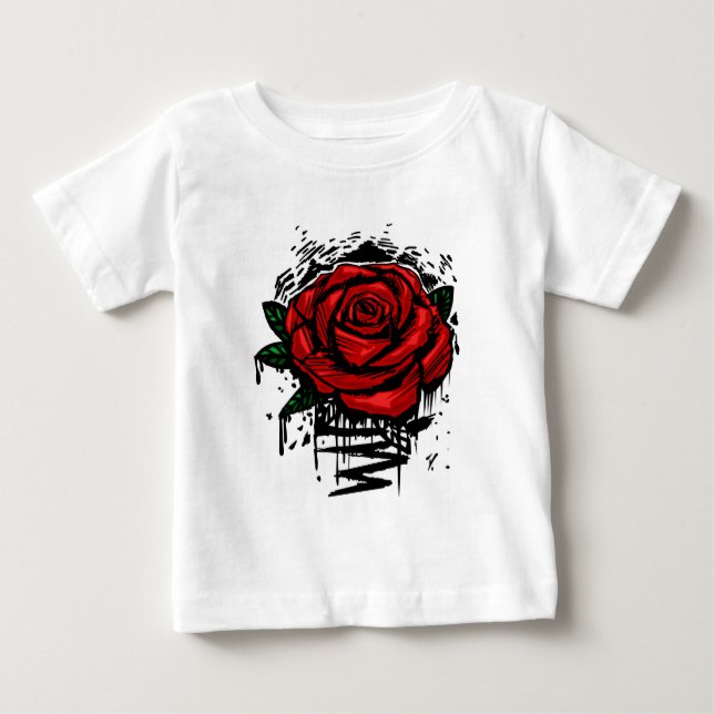 Camiseta De Bebé Rosa Escabrosa (Anverso)
