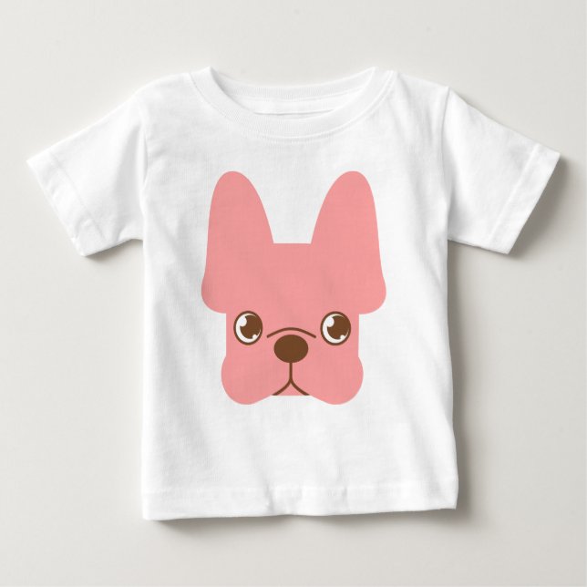 Camiseta De Bebé Rosa Frenchie (Anverso)