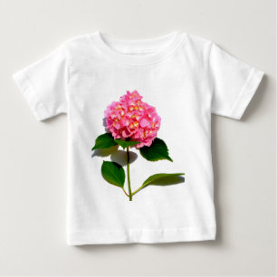 Camiseta De Bebé Rosa Hydrangea flor rosa rosa floral rosa