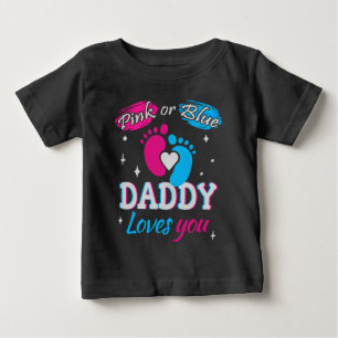 Camiseta De Bebé Rosa o azul, papá te ama