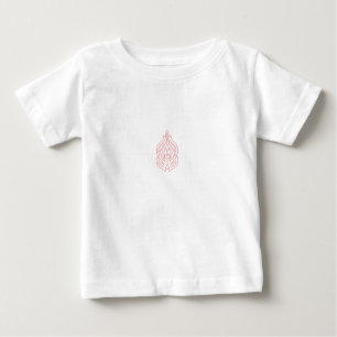 Camiseta De Bebé Rosa podrido, caoba exuberante, diseño decorativo