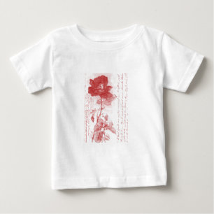 Camiseta De Bebé Rosa Roja