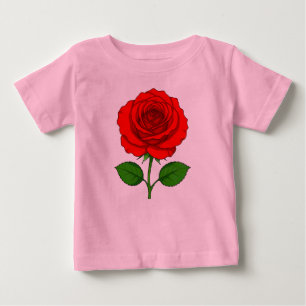 Camiseta de bebé Rosa Roja