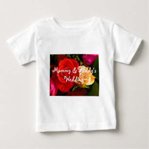 Camiseta De Bebé Rosa roja amarilla