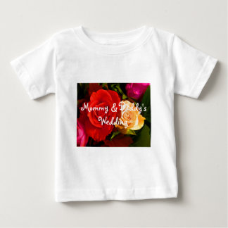Camiseta De Bebé Rosa roja amarilla