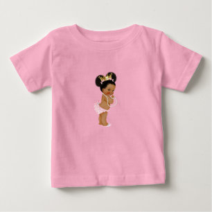 Camiseta De Bebé Rosa y Oro Princesa