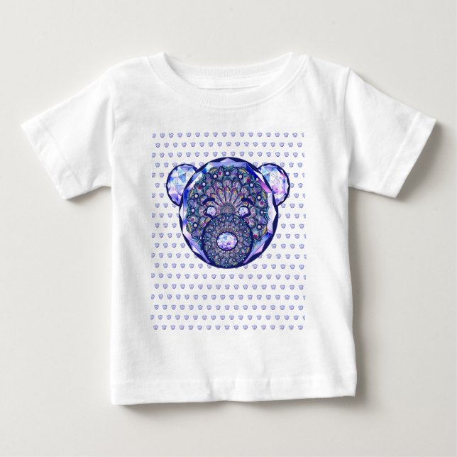 Camiseta De Bebé Rosace azul o rojo para bebé y niño (Anverso)
