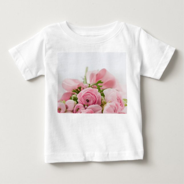 Camiseta De Bebé Rosas Bodas rosados (Anverso)