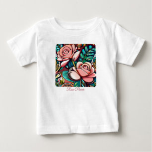 Camiseta De Bebé Rosas dobles: Un Espectacular Arreglo Floral