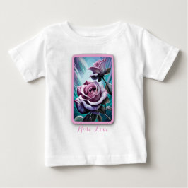 Camiseta De Bebé Rosas radiantes: Pétalos rosa y púrpura perfecto