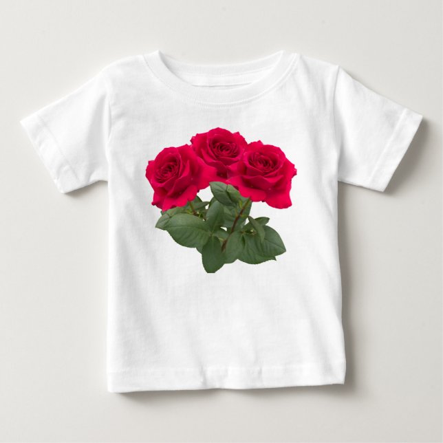Camiseta De Bebé Rosas rojas (Anverso)